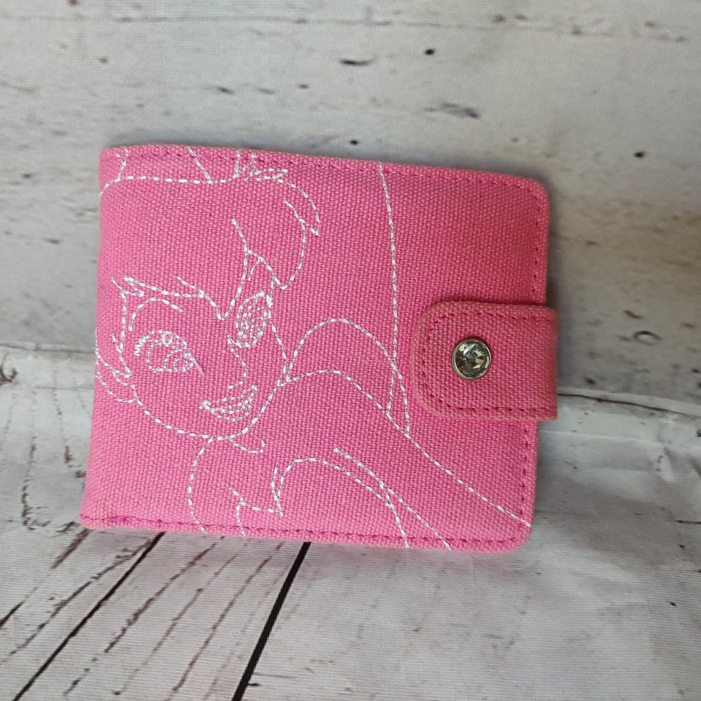 Pink Tinker bell Children's Wallet With Gem Stitched Tinker bell